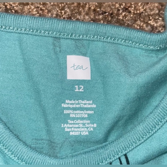 Tea Collection Horse dress turquoise green size 12 - Picture 2 of 6